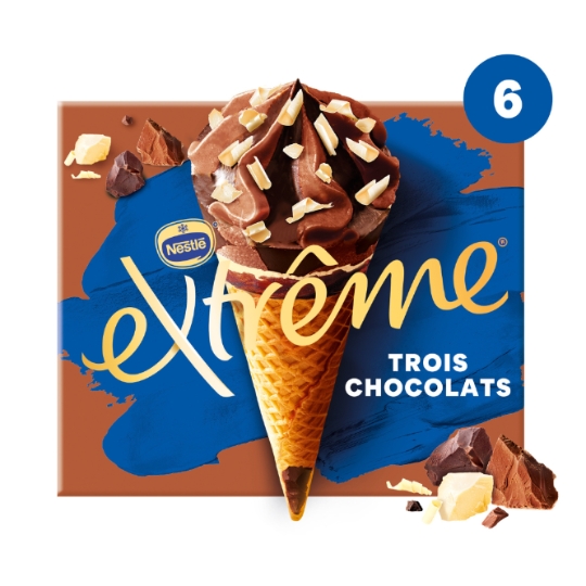 Glaces Cônes Trois Chocolats EXTREME