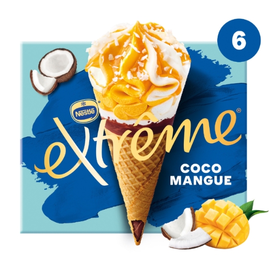 Glaces Cônes Coco Mangue EXTREME