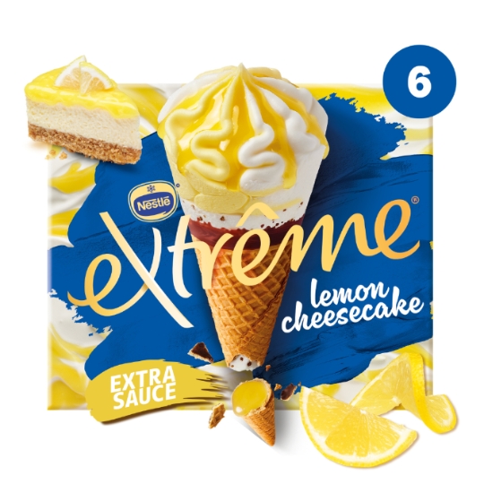 Glaces Cônes Cheesecake Citron EXTREME
