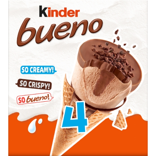Glaces Cônes Chocolat Noisettes KINDER BUENO