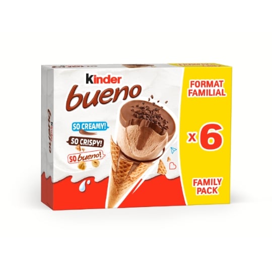 Glaces Cônes Chocolat Noisettes KINDER BUENO