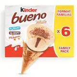 Glaces Cônes Chocolat Blanc Noisettes KINDER BUENO