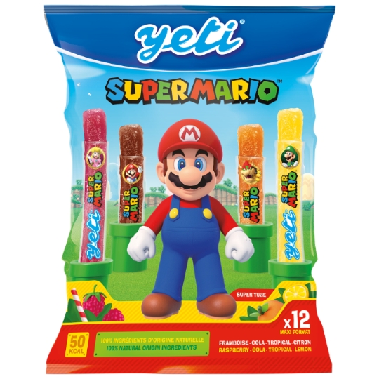 Glaces Tubes à l'Eau Cola Framboise Tropical et Citron YETI