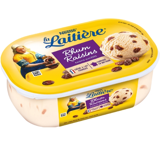 Glace en Bac Rhum Raisins LA LAITIERE