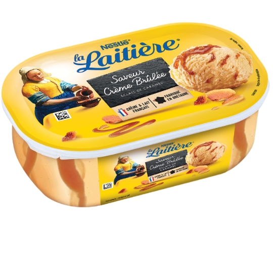Glace en Bac Crème Brûlée Eclat de Caramel LA LAITIERE