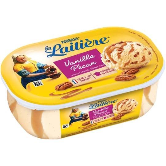 Glace en Bac Vanille Noix de Pécan et Caramel LA LAITIERE