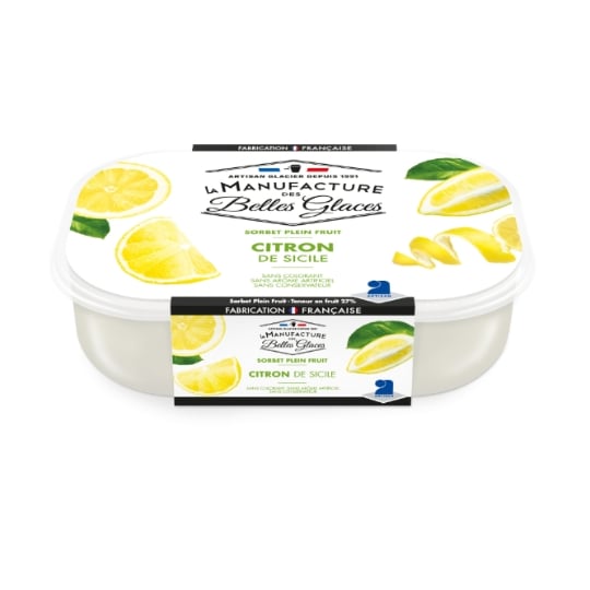 Sorbet en Bac Citron de Sicile LA MANUFACTURE DES BELLES GLACES