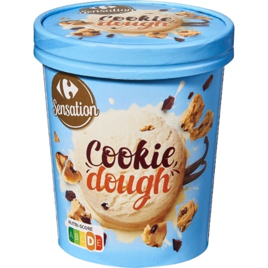 Glace en Pot Vanille Cookie Dough CARREFOUR SENSATION