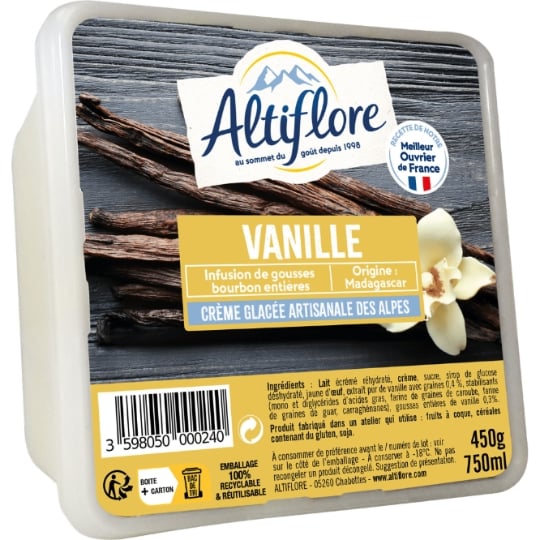 Glace en Bac Vanille ALTIFLORE