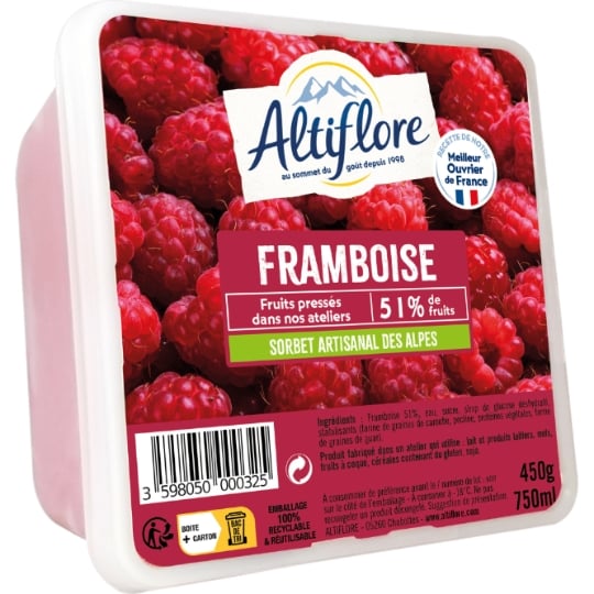 Sorbet en Bac Framboise ALTIFLORE