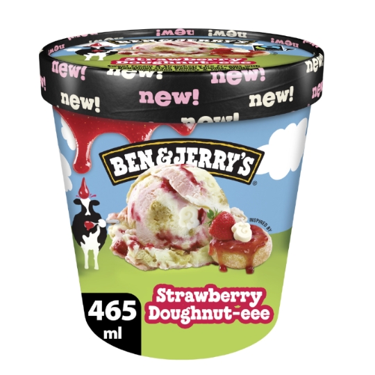 Glace en Pot Fraise Crème et Donuts BEN & JERRY'S