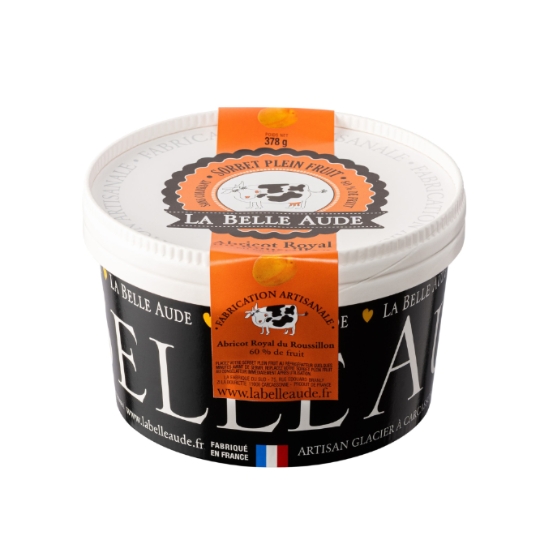 Sorbet en Pot Abricot Sans Gluten LA BELLE AUDE