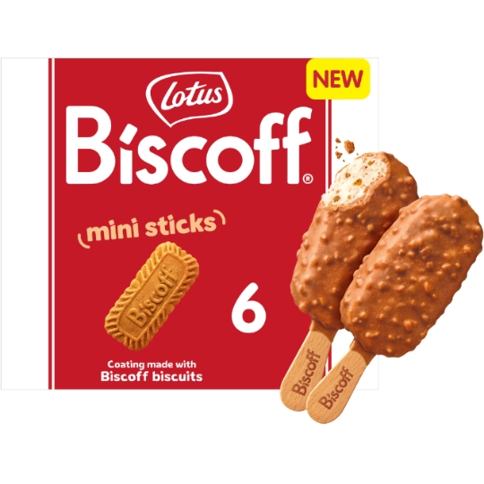 Glaces Bâtonnets Mini Caramel Biscuits Caramélisés Biscoff LOTUS