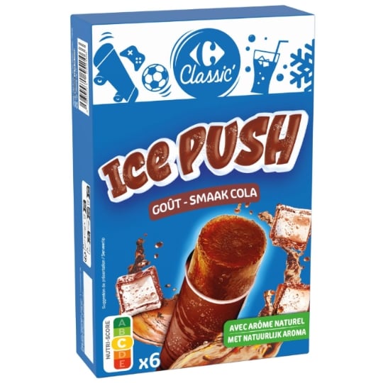 Glaces  à l'Eau Tubes Cola  CARREFOUR CLASSIC