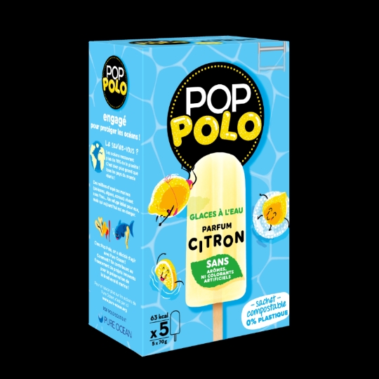 Glaces Bâtonnets à l'Eau Citron MAISON DE LA GLACE