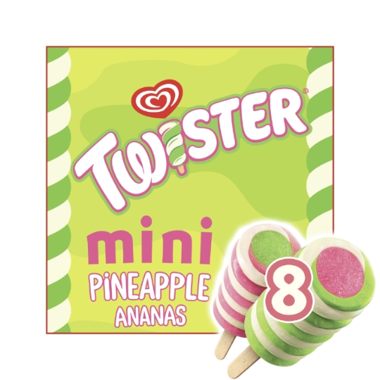 Glaces Bâtonnets Mini Ananas Twister MIKO