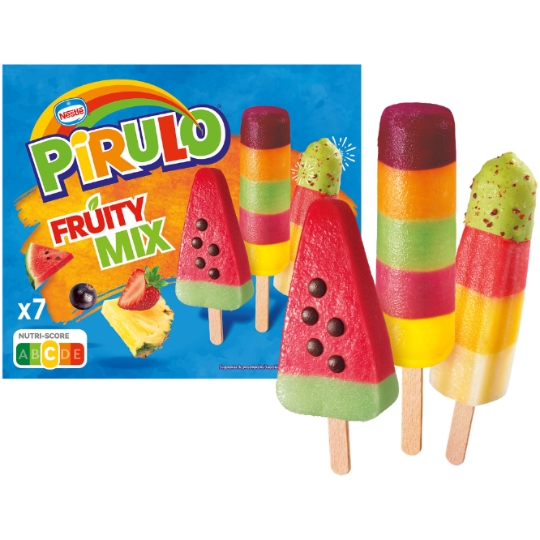 Glaces Tubes à l'Eau Fruité Mix PIRULO