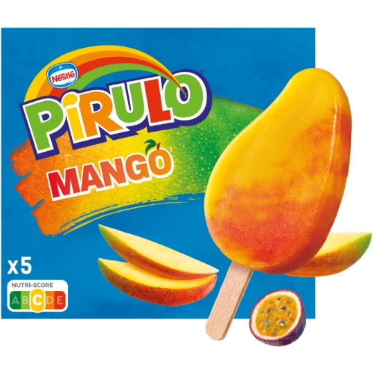 Glaces Bâtonnets à l'Eau Mangue Passion PIRULO