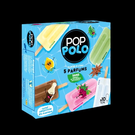 Glaces Tubes à l'Eau Assortiment POP'POLO
