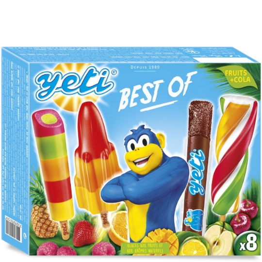 Glaces Tubes à l'Eau Assortiment YETI