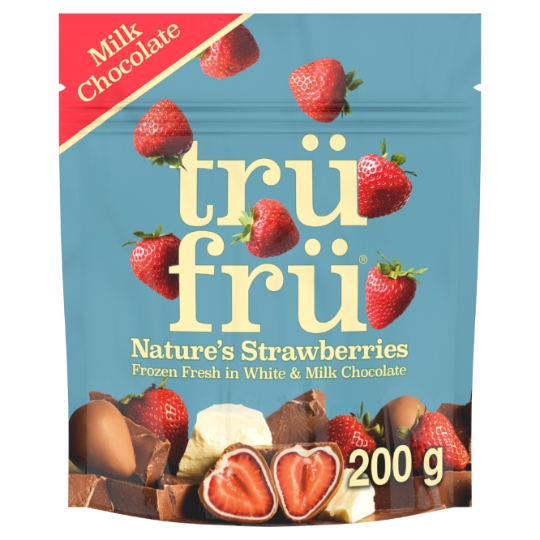 Fraises Enrobées Chocolat Blanc et Lait TRU FRU