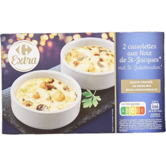 Cassolettes St-Jacques Sauce Crémée Riesling CARREFOUR EXTRA