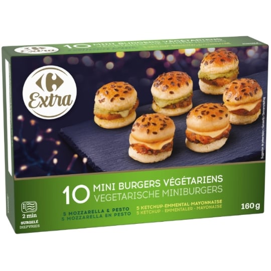 mini-burger végétarien CARREFOUR EXTRA