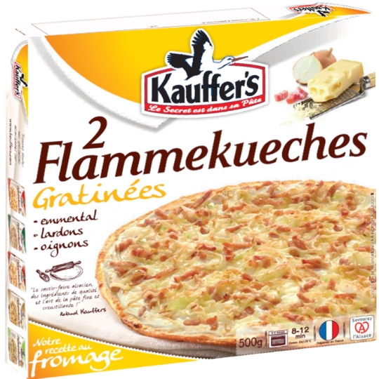 Flammekueche Gratinée Emmental lardons Oignons KAUFFER'S