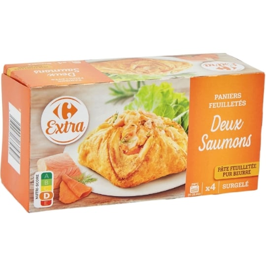 Feuilletés paniers deux saumons CARREFOUR EXTRA