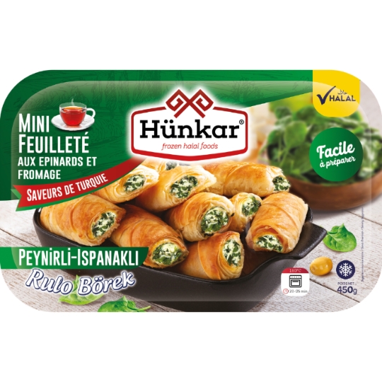 Mini feuilleté épinards et fromages HUNKAR