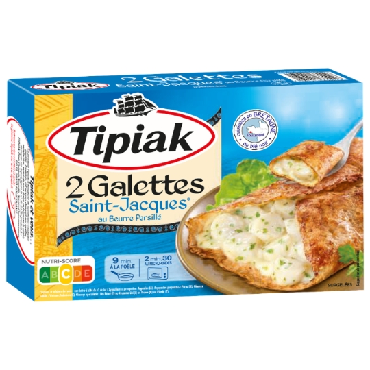 Plat cuisiné galettes St Jacques TIPIAK
