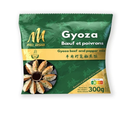 Plat cuisiné gyoza bœuf et poivrons MEI ASIA