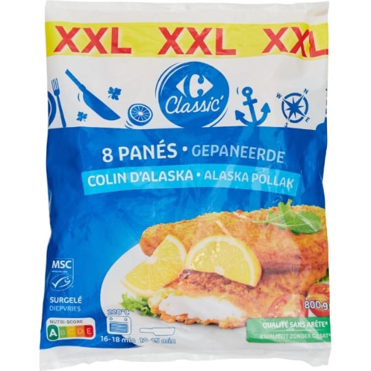 Poisson pané colin d'Alaska CARREFOUR CLASSIC'