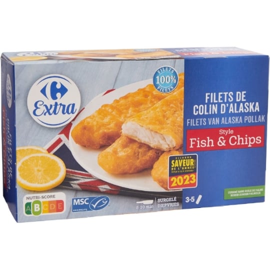 Filets de colin d'Alaska style Fish & Chips CARREFOUR EXTRA