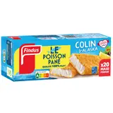 Poissons panés tranches de colin qualité 100% filet MSC FINDUS