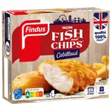 Poissons panés Cabillaud façon Fish and Chips Qualité 100% Filet MSC FINDUS