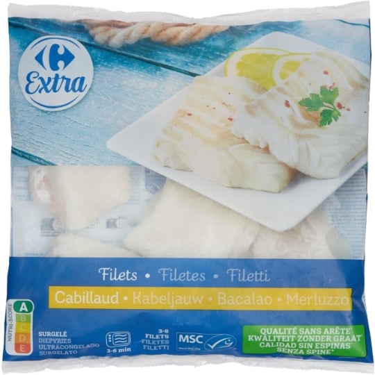 Filets de cabillaud CARREFOUR EXTRA