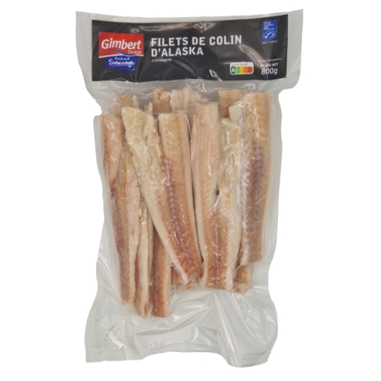 Filets de colin d'Alaska crus surgelés GIMBERT OCEAN