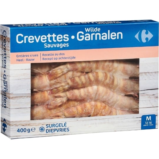 Crevettes Sauvages Entières Crues CARREFOUR