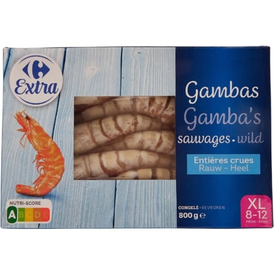 Gambas Sauvages Entières Crues CARREFOUR EXTRA