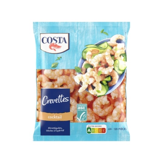 Crevettes Cocktail Décortiquées ASC COSTA