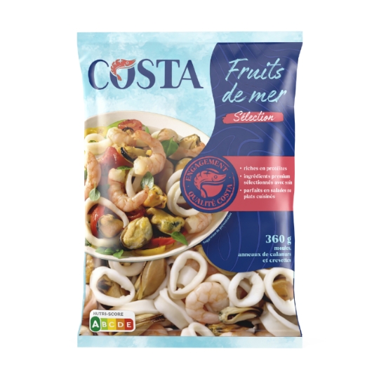 Trio de Fruits de Mer Moules Calmars et Crevettes COSTA