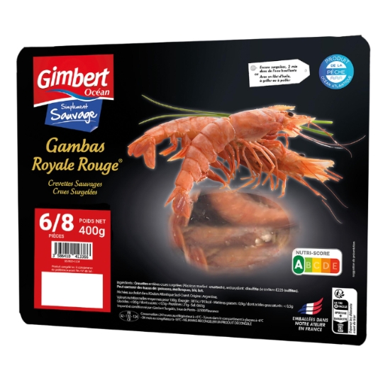 Gambas sauvages crues GIMBERT OCEAN