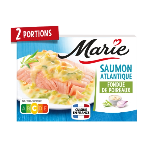 Plat Cuisiné Saumon Atlantique Fondue de Poireaux MARIE