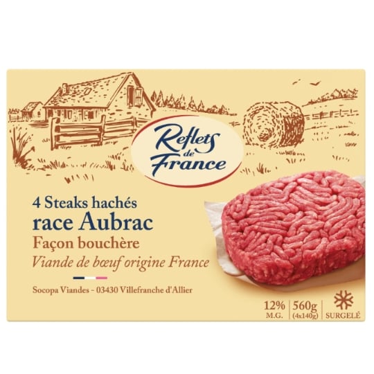 Steaks hachés Aubrac façon bouchère REFLETS DE FRANCE