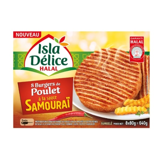 Burger de poulet sauce samouraï Halal ISLA DELICE