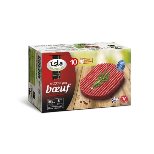 Steaks Hachés Pur Bœuf Halal ISLA MONDIAL