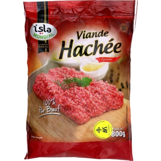 Viande hachée halal pur bœuf ISLA MONDIAL