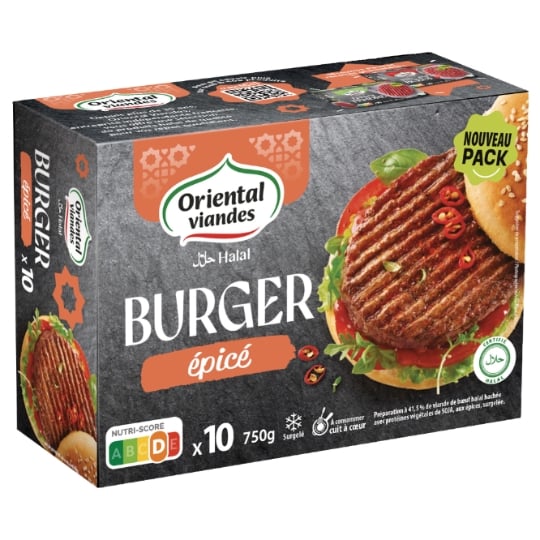 Burgers Epicé 20% MG Halal ORIENTAL VIANDES