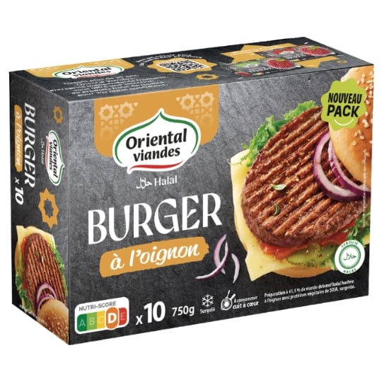 Burgers à l Oignon 20% MG Halal ORIENTAL VIANDES